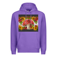 Purple ladybug mushrooms Premium Hoodie - BarkalooDesign