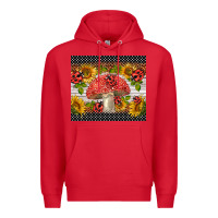 Red ladybug mushrooms Premium Hoodie - BarkalooDesign