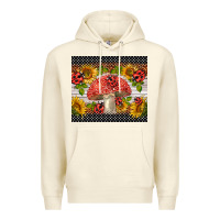 Sandshell ladybug mushrooms Premium Hoodie - BarkalooDesign