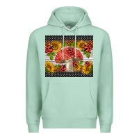 Seafoam ladybug mushrooms Premium Hoodie - BarkalooDesign