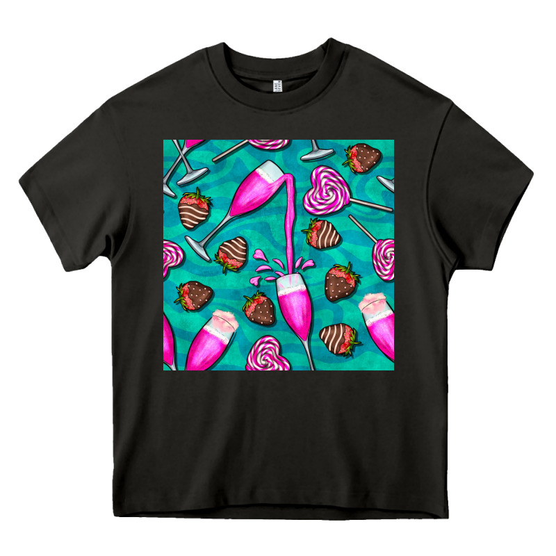 Valentines Day Champagne And Strawberry Heavy Core Tee by BundleAndBundleShop | Teevron