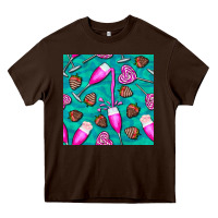 Chocolate Brown valentines day champagne and strawberry Heavy Core Tee - BundleAndBundleShop