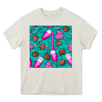Cream valentines day champagne and strawberry Heavy Core Tee - BundleAndBundleShop
