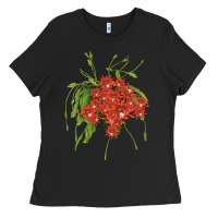 Black Red Orchid Cactus Ladies Tee - LillyAllenDesigns