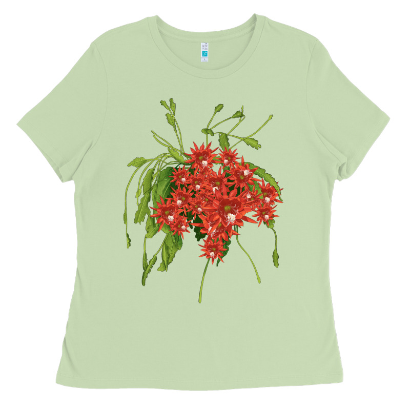 Red Orchid Cactus Ladies Tee by LillyAllenDesigns | Teevron