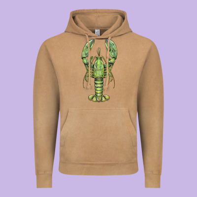Lobster Vintage Hoodie Designed By Barkaloodesign