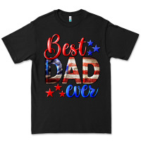 Black Best Dad Ever 4th of July Premium Tee - LillyAllenDesigns
