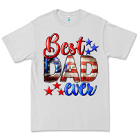 Dove Grey Best Dad Ever 4th of July Premium Tee - LillyAllenDesigns