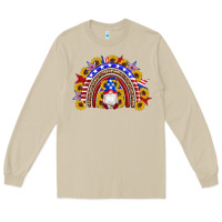 Mushroom american flag gnomes sunflowers rainbow Long Sleeve Tee - Artiststas