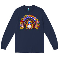 Navy american flag gnomes sunflowers rainbow Long Sleeve Tee - Artiststas