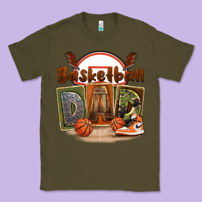 Basketball Dad Classic Tee Designed By Fadigitalartstudio