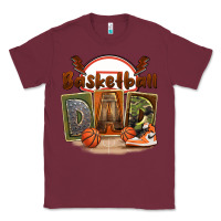 Burgundy basketball dad Classic Tee - FaDigitalArtStudio