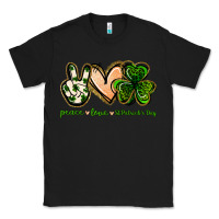 Black peace love st.patrick's day Classic Tee - Jasminsmagicworld