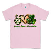 Bubblegum Pink peace love st.patrick's day Classic Tee - Jasminsmagicworld
