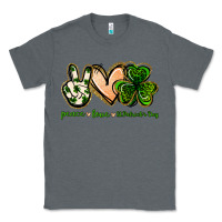 Charcoal Heather peace love st.patrick's day Classic Tee - Jasminsmagicworld