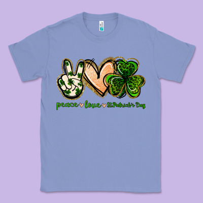 Peace Love St.patrick's Day Classic Tee Designed By Jasminsmagicworld