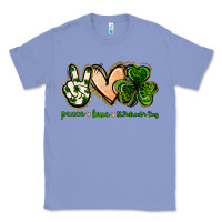 Colony Blue peace love st.patrick's day Classic Tee - Jasminsmagicworld