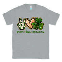 Heather Grey peace love st.patrick's day Classic Tee - Jasminsmagicworld