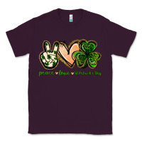 Plum peace love st.patrick's day Classic Tee - Jasminsmagicworld