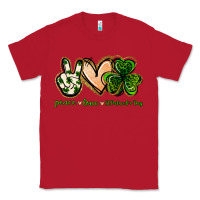 Red peace love st.patrick's day Classic Tee - Jasminsmagicworld