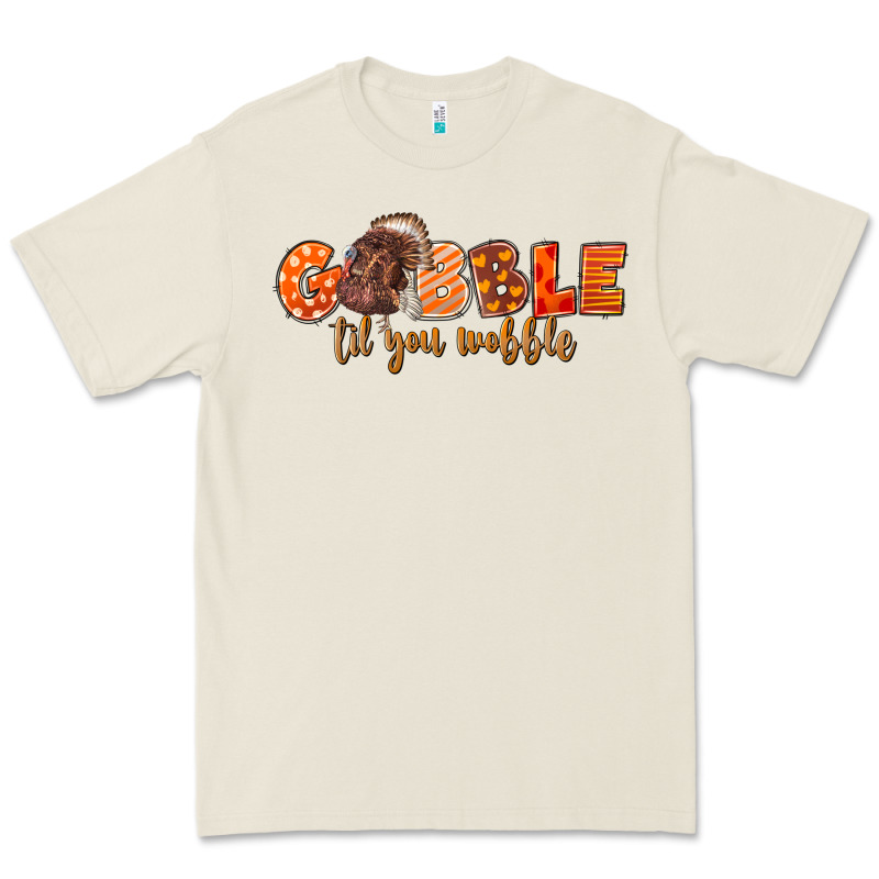 Fall Gobble Gobble Til You Wobble Premium Tee by LillyAllenDesigns | Teevron