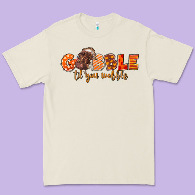 Fall Gobble Gobble Til You Wobble Premium Tee Designed By Lillyallendesigns