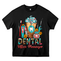 Black dental office manager cold drink frappe Heavy Core Tee - FaDigitalArtStudio