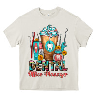 Cream dental office manager cold drink frappe Heavy Core Tee - FaDigitalArtStudio