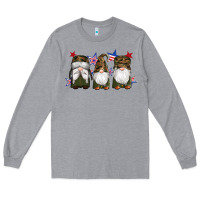 Heather Grey military gnomes star Long Sleeve Tee - Artiststas