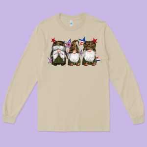 Military Gnomes Star Long Sleeve Tee Designed By Artiststas