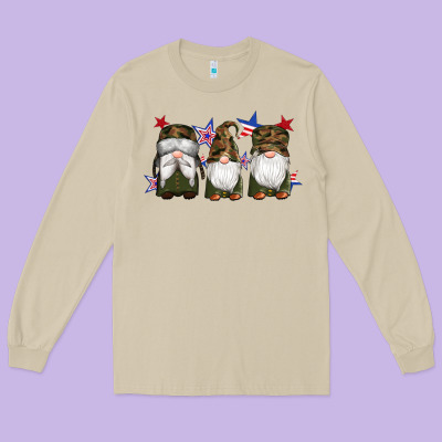 Military Gnomes Star Long Sleeve Tee Designed By Artiststas
