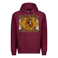 Burgundy horse Premium Hoodie - BarkalooDesign