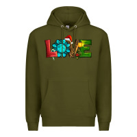 Army Green christmas gemstone love Premium Hoodie - RanaPortraitStore