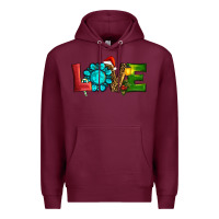 Burgundy christmas gemstone love Premium Hoodie - RanaPortraitStore