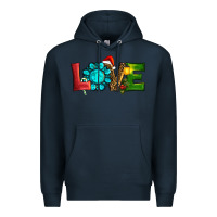 Navy christmas gemstone love Premium Hoodie - RanaPortraitStore