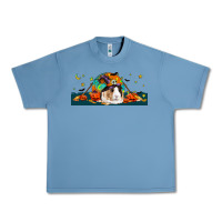Pebble Blue Halloween Guinea Pig Urban Heavy Tee - LillyAllenDesigns