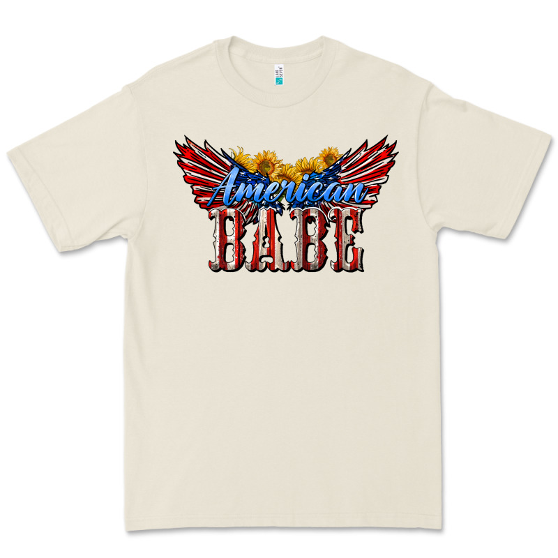 American Babe With Sunflowers Premium Tee by LillyAllenDesigns | Teevron