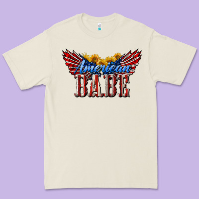 American Babe With Sunflowers Premium Tee Designed By Lillyallendesigns
