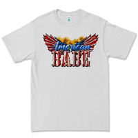 Dove Grey American Babe With Sunflowers Premium Tee - LillyAllenDesigns