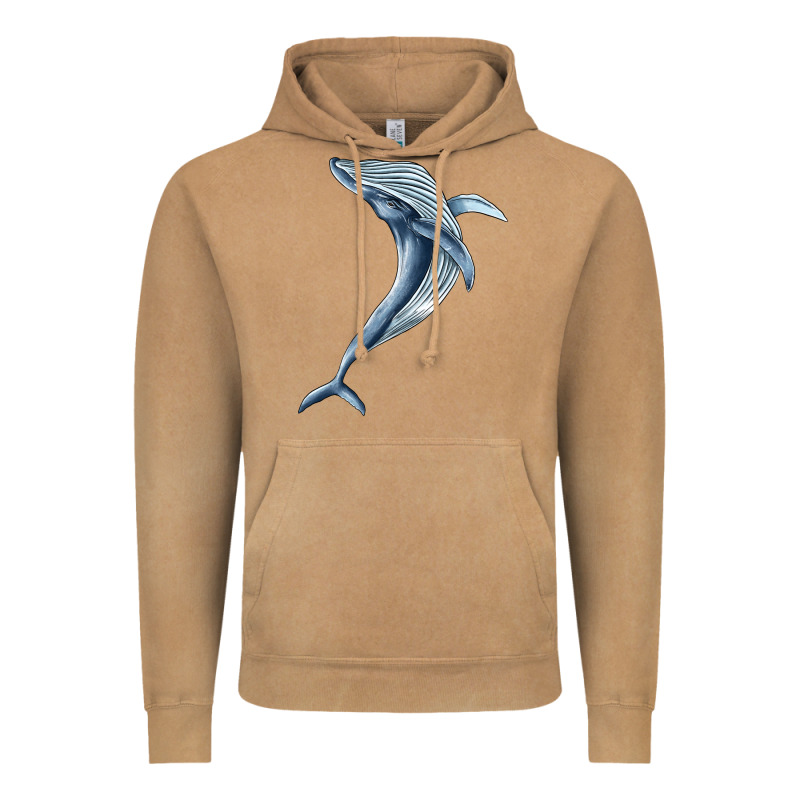 Humpback Whale Jumping Vintage Hoodie by BarkalooDesign | Teevron