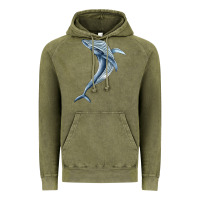 Vintage Olive humpback whale jumping Vintage Hoodie - BarkalooDesign