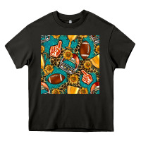 Asphalt american football winner cup and helmet seamless pattern Heavy Core Tee - BundleAndBundleShop