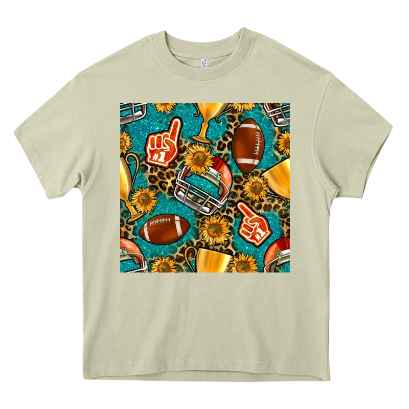 American Football Winner Cup And Helmet Seamless Pattern Heavy Core Tee by BundleAndBundleShop | Teevron
