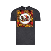Vintage Black joy christmas cow Vintage Tee - LillyAllenDesigns