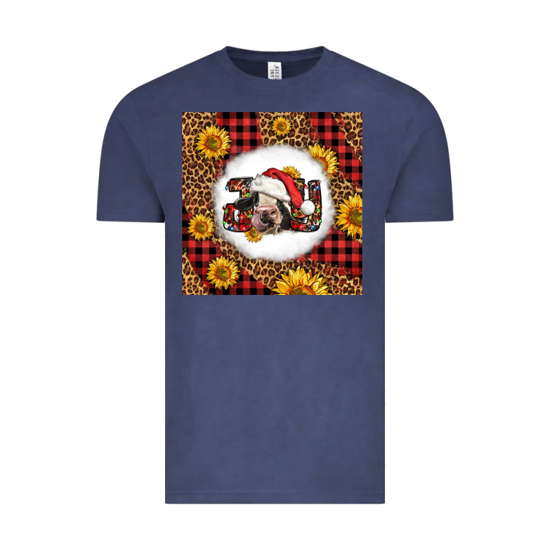 Joy Christmas Cow Vintage Tee by LillyAllenDesigns | Teevron
