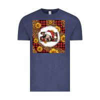 Vintage Denim joy christmas cow Vintage Tee - LillyAllenDesigns