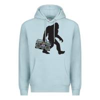 Blue Mist bigfoot beatbox boom box retro   bigfoot boom box Premium Hoodie - DesigneFamous