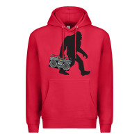 Cardinal bigfoot beatbox boom box retro   bigfoot boom box Premium Hoodie - DesigneFamous