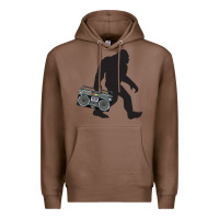 Chestnut bigfoot beatbox boom box retro   bigfoot boom box Premium Hoodie - DesigneFamous