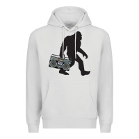 Dove Grey bigfoot beatbox boom box retro   bigfoot boom box Premium Hoodie - DesigneFamous